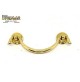 MANIGLIA PER MOBILI ANTICHI CLASSICI Interasse mm.64 OTTONE LUCIDO ditta BESANA