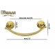 MANIGLIA PER MOBILI ANTICHI Inter. mm.96 OTTONE LUCIDO MANIGLIETTA ditta BESANA