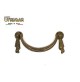MANIGLIA PER MOBILI ANTICHI Interasse mm.64 OTTONE PATINATO ditta BESANA