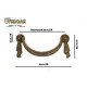 MANIGLIA PER MOBILI ANTICHI Interasse mm.64 OTTONE PATINATO ditta BESANA