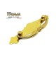 MANIGLIA PER MOBILI ANTICHI Interasse mm.75 OTTONE LUCIDO MANIGLIETTA CLASSICA