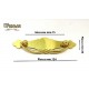MANIGLIA PER MOBILI ANTICHI Interasse mm.75 OTTONE LUCIDO MANIGLIETTA CLASSICA