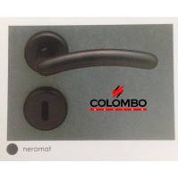 MANIGLIA PER PORTA COLOMBO DESIGN SIRIO CD11R NEROMAT PER PORTE INTERNE IN LEGNO