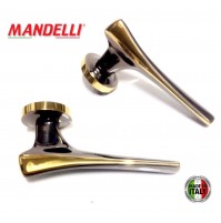 MANIGLIA PER PORTA MANDELLI serie AZIMUT 3011 GOLD/BLACK design Paolo Nava