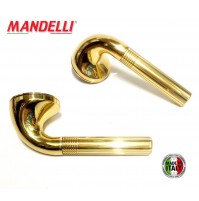 MANIGLIA PER PORTA MANDELLI serie CIRKULUS 3021 ORO LUCIDO design Paolo Nava