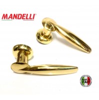 MANIGLIA PER PORTA MANDELLI serie PUNTO 3051 ORO LUCIDO design Marco Maggioni