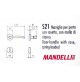 MANIGLIA PER PORTA MANDELLI serie S20 art.S21 BLACK + 24K Made in Italy