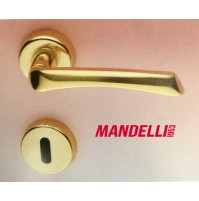 MANIGLIA PER PORTA MANDELLI serie S20 art.S21 ORO LUCIDO Made in Italy