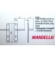 MANIGLIA PER PORTA MANDELLI serie S50  ORO LUCIDO CON PLACCA D.70 foro Patent