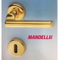 MANIGLIA PER PORTA MANDELLI serie SKATTO 571 ORO LUCIDO per porte interne 