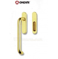 MANIGLIONE PER ALZANTE SCORREVOLE GHIDINI OTTONE LUCIDO MILENA ART.55980601001