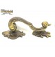 MANIGLIONE PER PORTA PORTONE MANIGLIA CLASSICA L. mm.215 OTTONE BRONZATO 