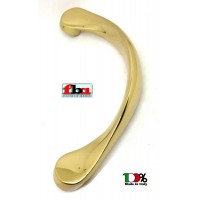 MANIGLIONE PORTA CURVO IN OTTONE FBA MARTINA mm.230 ORO LUCIDO Interasse mm.200