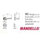 Maniglia Mandelli serie VENTO art. 401 Gold/Black per porte interne in legno