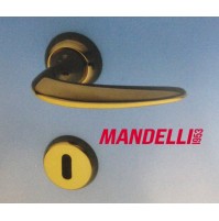 Maniglia Mandelli serie VENTO art. 401 Gold/Black per porte interne in legno