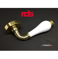 Maniglia RDS MURANO art. 0441 Oro + Porcellana maniglie per porte RDS 