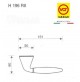 Maniglia Valli & Valli Ulisse H196 R8 Ottone Lucido + Sat maniglia per porta VCR