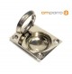 Maniglia incasso con anello Pieghevole per porte in legno mm.51x38 Cromo Lucido