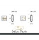 Maniglia incasso porte scorrevoli Salice 3077 Ottone Antico senza foro chiave 