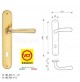 Maniglia porta Valli e Valli Orchidea H195 P8 Ottone lucido D.70 foro patent 