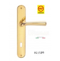 Maniglia porta Valli e Valli Orchidea H195 P8 Ottone lucido D.70 foro patent 