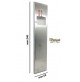 PLACCA AVVOLGITORE PER TAPPARELLE IN OTTONE CROMO SATINATO mm.240x52 UNIVERSALE 