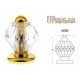 POMOLO PER PORTA PORTONE CRISTALLO SWAROVSKY d.mm.65 ORO GOLD GIREVOLE O FISSO