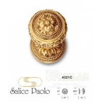 POMOLO PORTA  FISSO GIREVOLE SALICE LIONE 4321/C PATINATO ORO VECCHIO D.70 