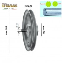 PULEGGIA RUOTA AVVOLGIBILE D.180 SAGOMATO PER CORDA CINTINO TAPPARELLA