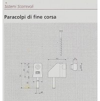 Paracolpo fine corsa alzante scorrevole AGB G007280013 in plastica con gommino 