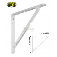 REGGIMENSOLA PIEGHEVOLE 200x200 COPPIA SUPPORTI MENSOLA RIPIANI LEGNO STAFFA 