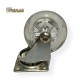 Ruote per mobili D.50 Altezza mm.64 ruota plastica trasparente girevole ufficio
