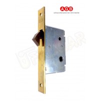 SERRATURA AGB PER PORTE SCORREVOLI 00706.40 E.mm.40 OTTONATA CHIUSURA CON QUADRO