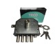 SERRATURA TECO 1410 SOVRAPPOSTA TRIPLICE  DX CHIAVE INTERNA comp. ITAL SERRATURE