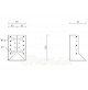 Saffa Supporto ancoraggio per travi in legno 80x120 Scarpa con alette interne
