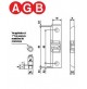 Scrocco porta chiusura AGB cod.A400170118 Aria 4 per infissi legno 41007050