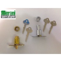 Serratura Meroni Art.2671 per antine scorrevoli con cilindro D.16 mm a Pulsante 