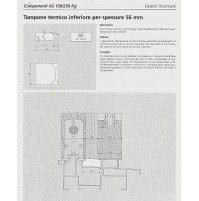 Tampone termico alzante scorrevole AGB G007280022 inferiore per spessore 56 mm