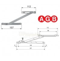 Vasistas AGB forbice per finestra A401580002 braccio a vasistas anta ribalta