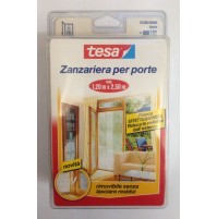 ZANZARIERA PER PORTE A 2 PANNELLI RETE BIANCA misura H.2,50xL.1,20 MT.  